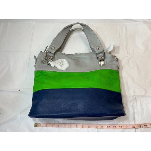 MG Collections MAWAR Purse Tri Tone Colored Chic Hobo Bag, Handheld Or Shoulder - Picture 4 of 16